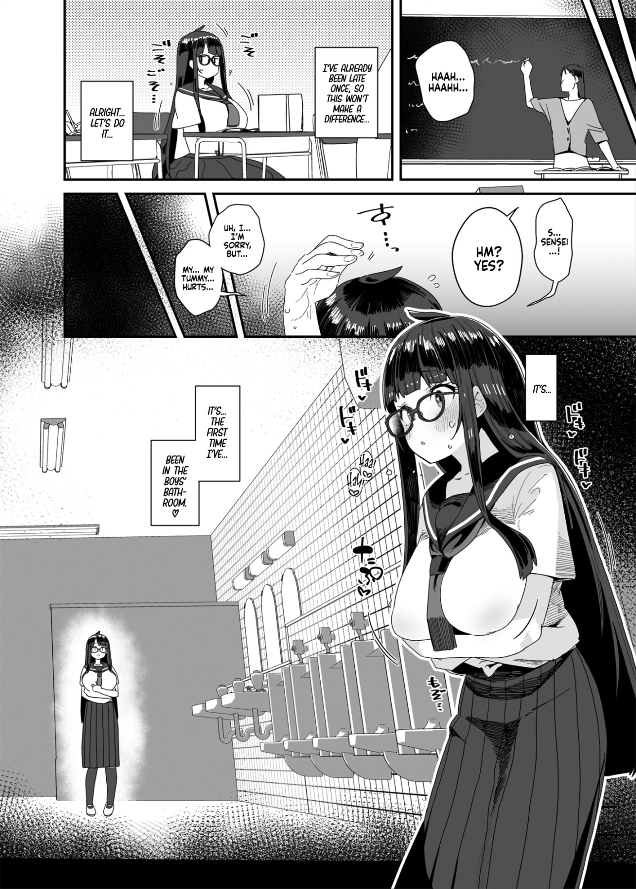 Hentai Manga Comic-The Slutty, Stacked Middle-Schooler Who Shlicks During Class-Read-18